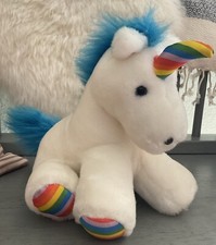Dakin UNICORN Plush Fun Farm White Rainbow 1982 Stuffed Animal Fairytale VTG 80s