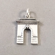 .925 Sterling Silver SZECHENYI Chain Bridge CHARM Budapest Hungary 925 NEW TE01