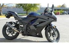 Vivid Black Fairing Fit for 2008-2012 Kawasaki Ninja 250R Injection Molded a003