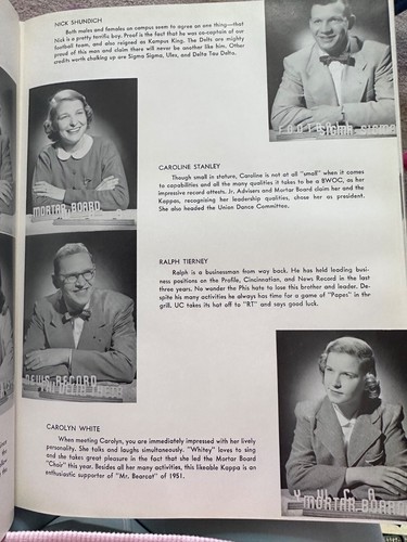 VTG 1952 University of Cincinnati Yearbook, Cincinnati, OH Use for Genealogy - Picture 16 of 16