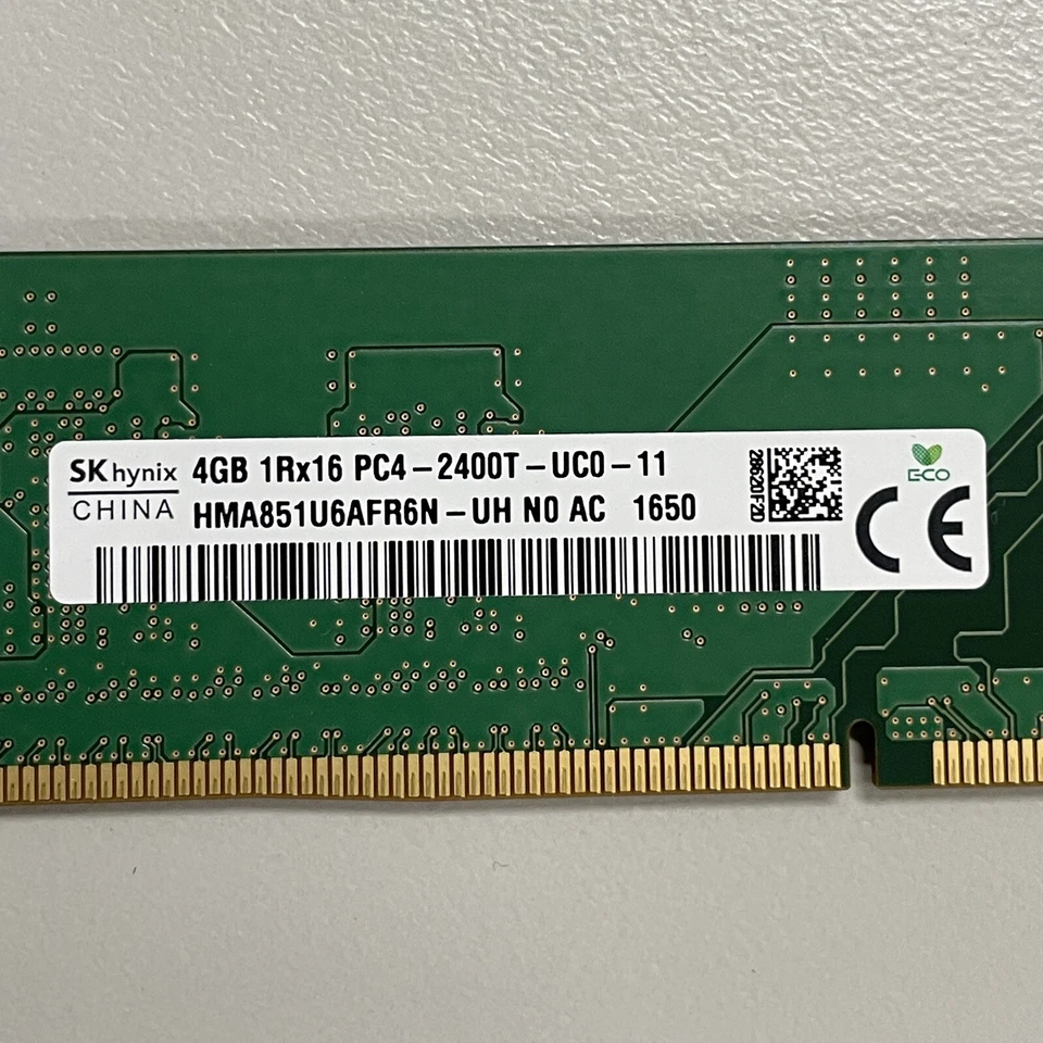 SK Hynix 4GB DDR4 RAM PC4-19200 2400MHz non-ECC Unbuffered DIMM HMA851U6AFR6N-UH - Image 2 of 4