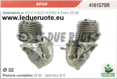 4161570R Cylinder And Piston Brush Cutter Efco Oleomac Sparta Stark 25 26 Orig