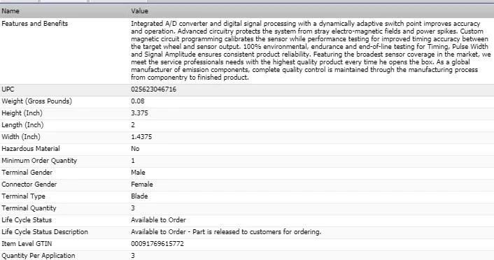 Sensor de posición del árbol de levas estándar para Nissan Pathfinder Armada 2004 Foto 4 de 4