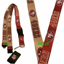 San Francisco 49ers NFL Keychain Lanyard- Reversible Aminco