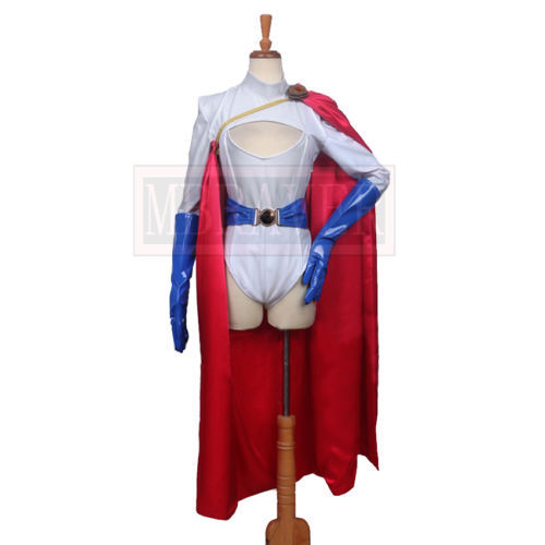 Power Girl Costume female spandex PowerGirl cosplay party Costumes lady hallowee - Afbeelding 2 van 3