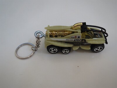 ATEC MISSIL RANGE LAUNCHER TRUCK DIECAST MODEL TOY KEYCHAIN KEYRING NEW WHITE BL