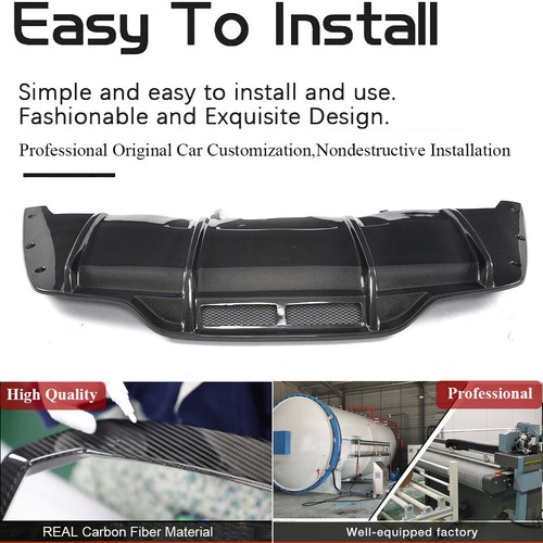 For Mercedes W205 C205 C63AMG Coupe REAL Carbon Rear Bumper Diffuser Lip Spoiler - Bild 2 von 15