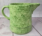 Stangl Pottery Vtg Green Caughley Spongeware Water Pitcher Signed Tiffany & Co.
