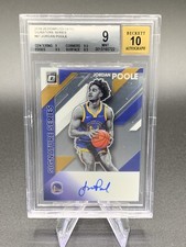 2019 Optic Jordan Poole Signature Series SS-JPL Rookie RC BGS 9 Auto 10