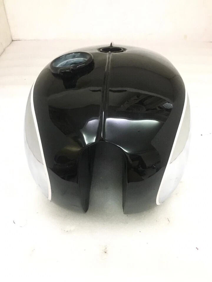 BSA A65 2 GALLON BLACK & CHROME STEEL PETROL FUEL GAS TANK 1968-1969 |Fit For - Image 4 of 4