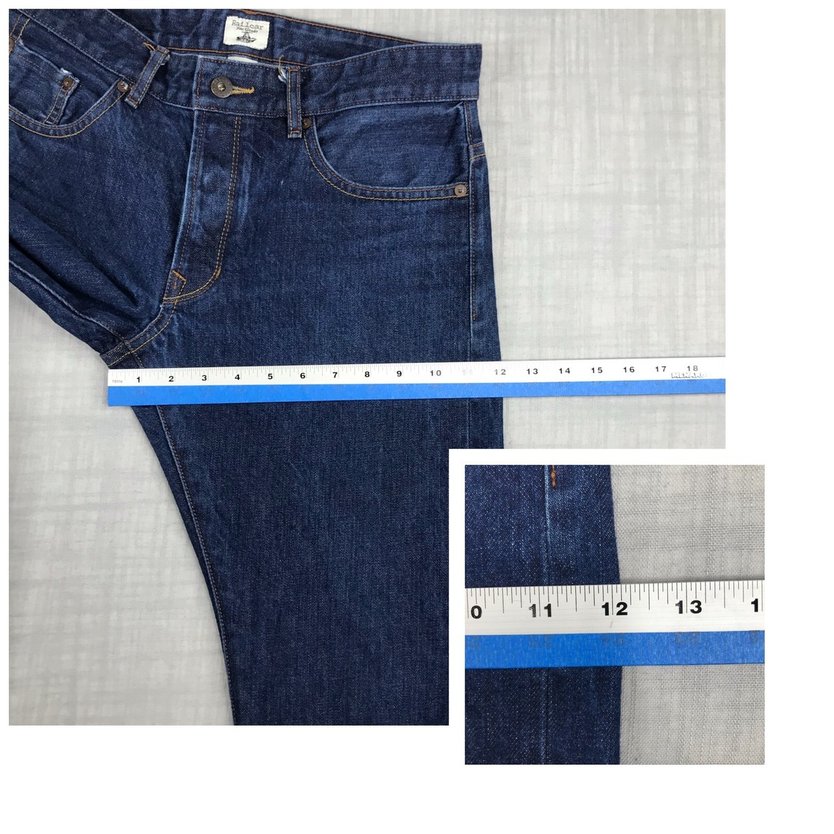 Railcar Fine Goods Mens 31x35 Spikes X001 Jeans 13.5oz Cone