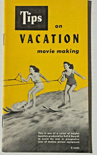 Tips on Vacation Movie Making Bell  Howell Booklet 1952 Ski Fish Rare
