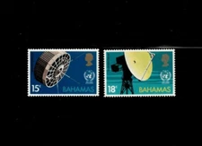 Bahamas 1973 - Weather Satellite  - Set of 2 Stamps  - Scott #346-7 - MNH