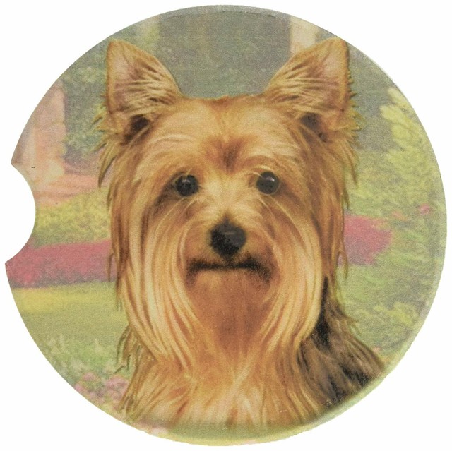 Yorkshire Terrier Yorkie Dog Pet Low Profile Cork Coaster Set