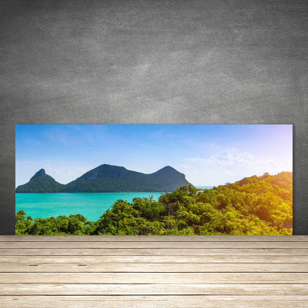 Crédence en verre trempé de cuisine 125x50 paysage panoramique