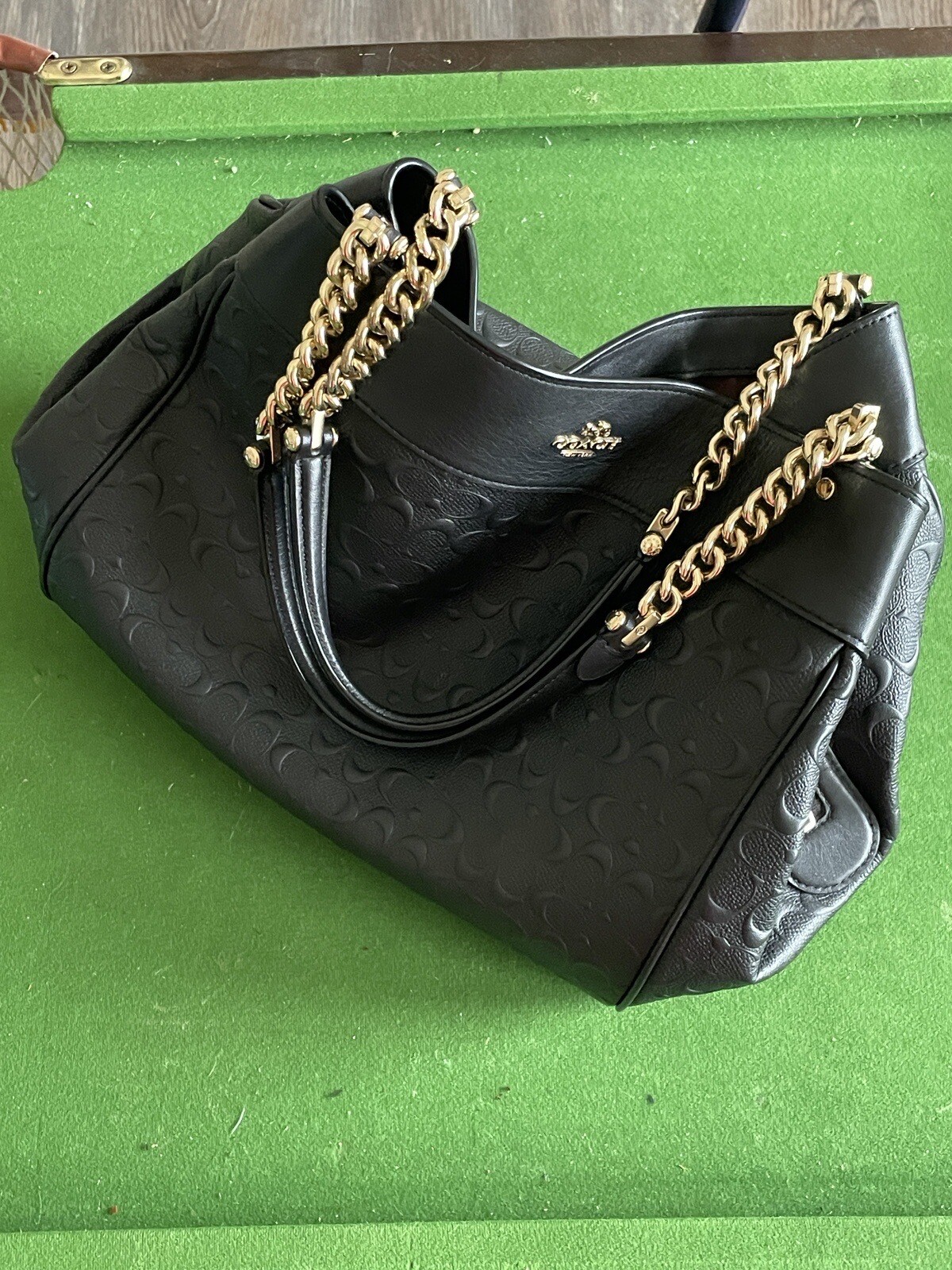Coach New York handbag Black Leather Gem