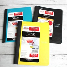 Mead Wide Ruled Composition Book Lot 9 3/4" x 7 1/2" 100 Sheet Paper Notebook