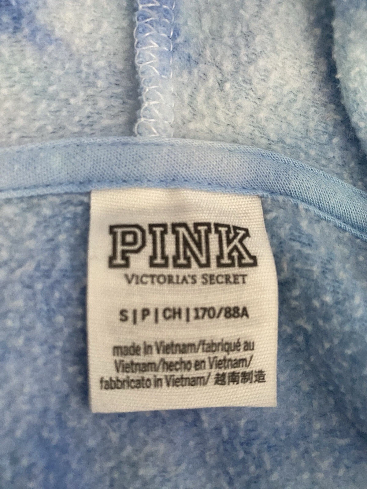 UNDERCOVER Felpa con cappuccio blu Victoria's Secret rosa donna taglia small colore