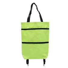 2 in 1 Lightweight Collapsible Shopping Cart,Folding Shopping Bag Cart