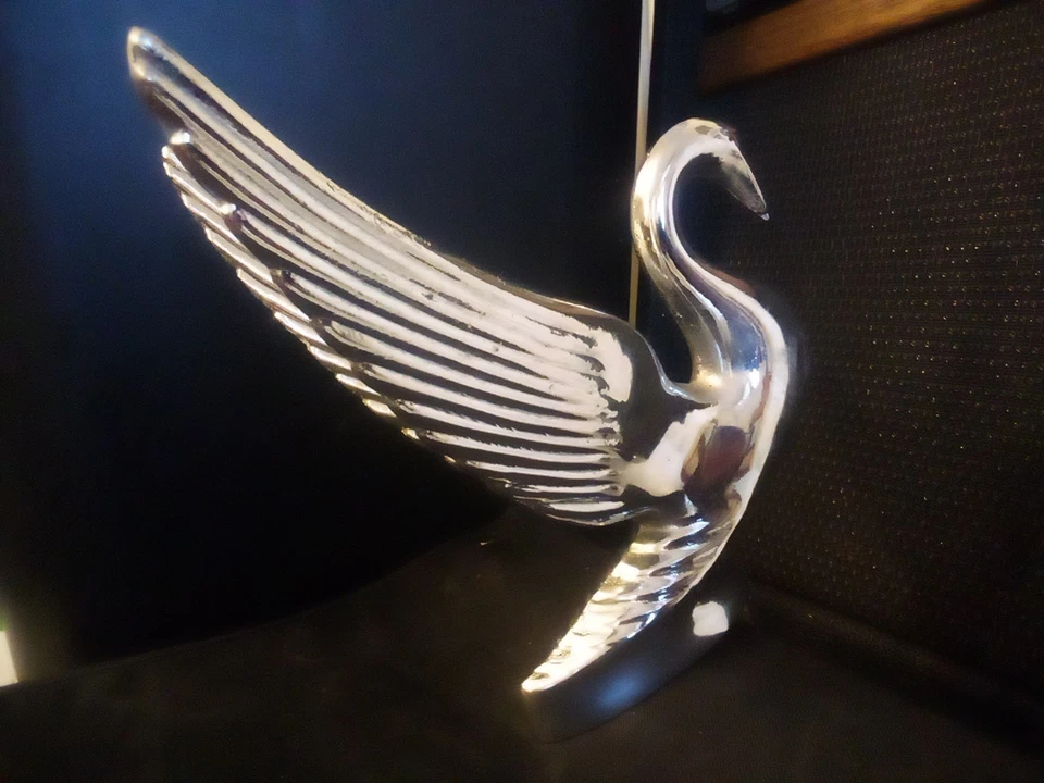 1930 a 1950 Packard Lujo Automotriz Capucha Adorno Vintage Original Cisne Foto 2 de 4