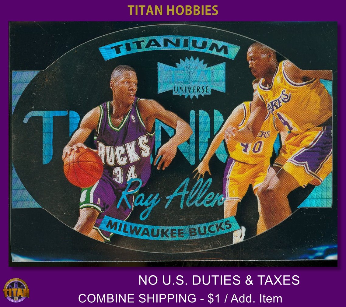 1997-98 Fleer Metal Universe TITANIUM Die Cut #11 Ray Allen TITANIUM (1:360) SP