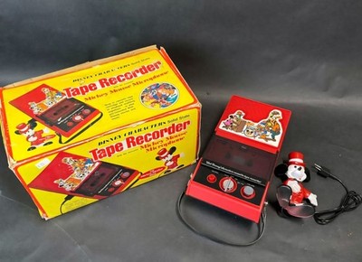 VTG Walt Disney Tape Recorder and Mickey Microphone - Vintage With Box