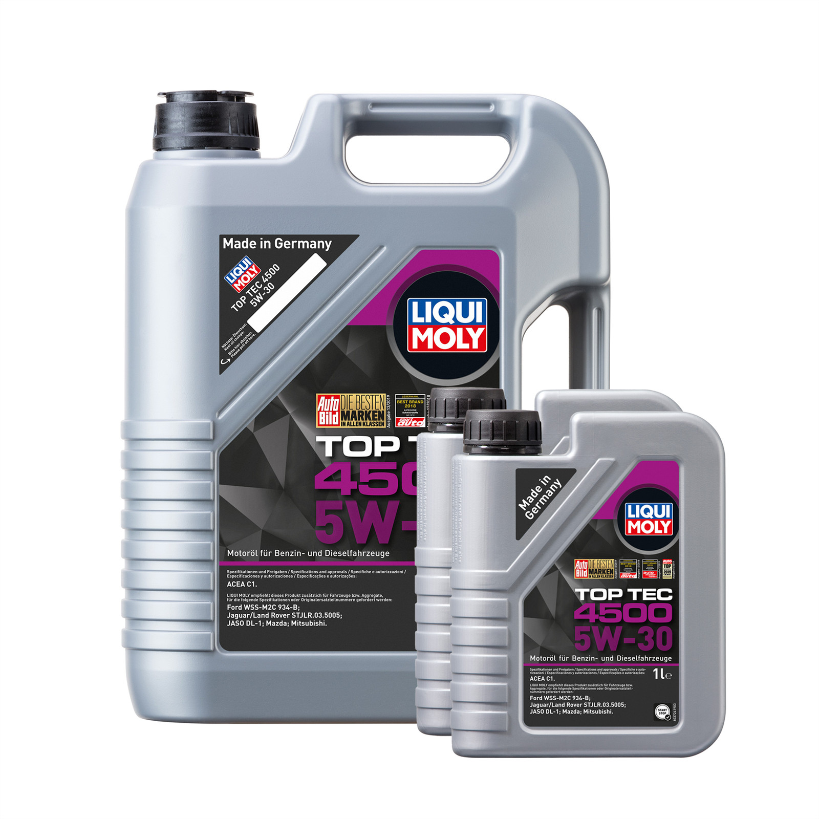Liqui Moly 5w30 TopTec 4500 Fully Synthetic Engine Oil ACEA C1 STJLR.03.5005 7L