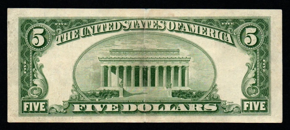 SCARCE San Francisco STAR 1950E $5 Beautiful CRISP  XF+/AU Federal Reserve Note! - Image 2 of 2