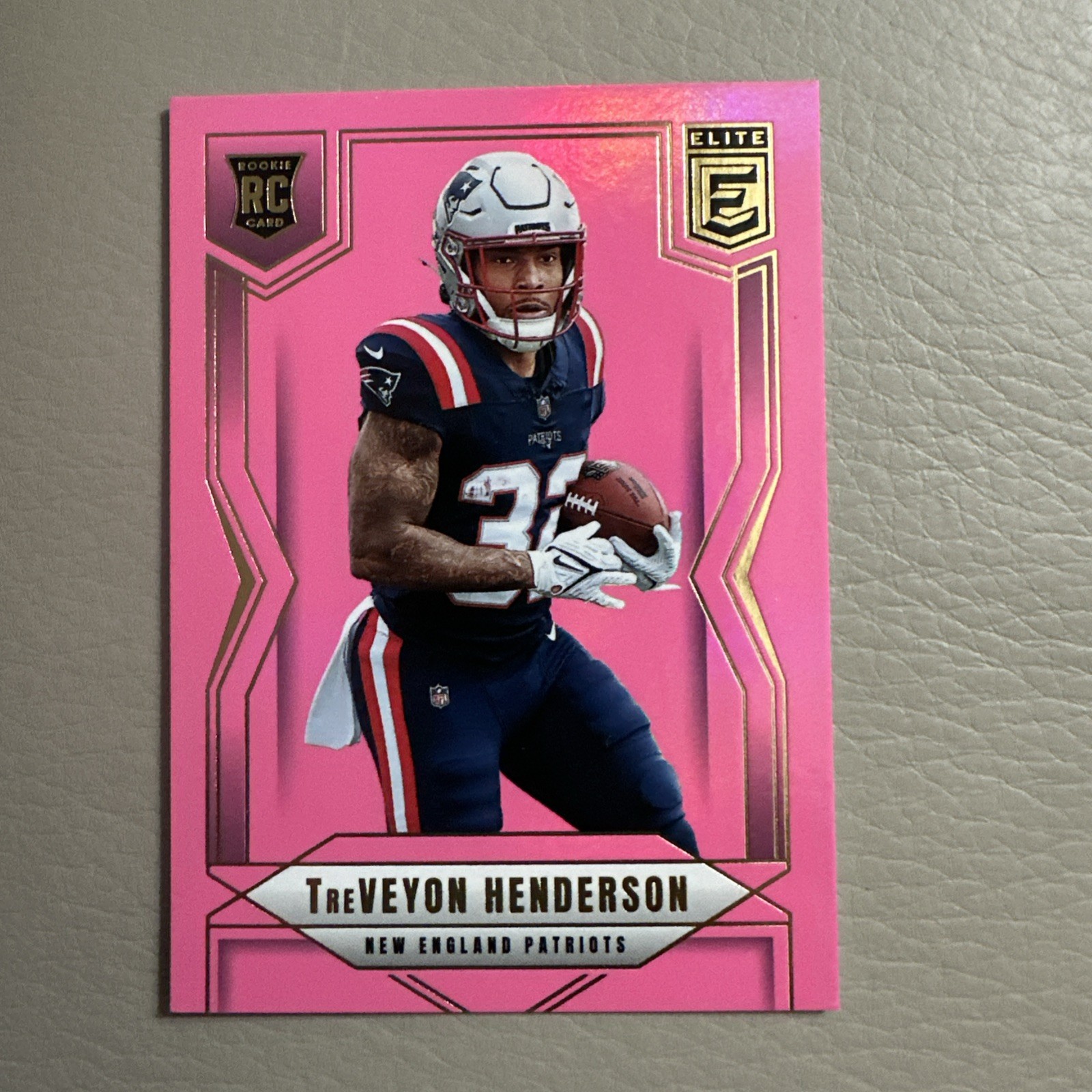 2025 Panini Donruss Elite - Rookies Treveyon Henderson #152 Pink Ink (RC)