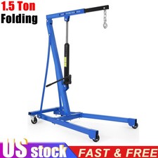 1.5ton 3000lbs Hydraulic Engine Hoist Heavy Duty Foldable Engine Shop Crane Lift