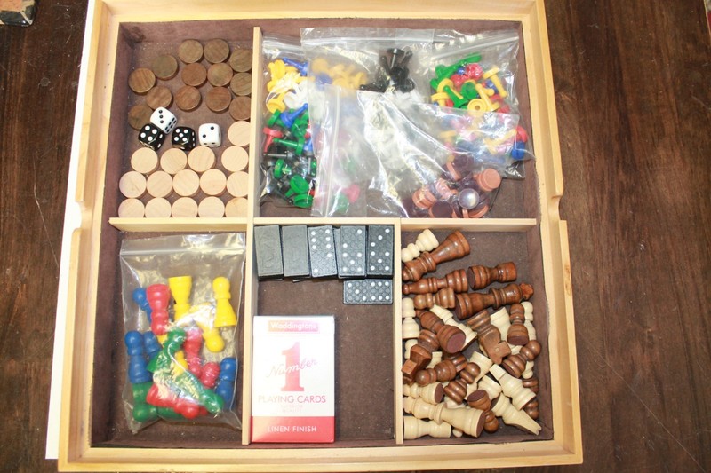 Philos Wooden Game Compendium Games Set - 8-in-1