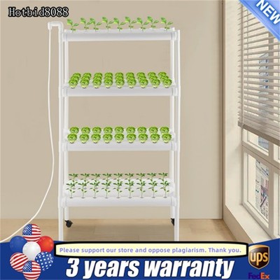 Hydroponic Grow Kit Hydroponics System 108Plant Sites 4 Layers 12 Pipes White