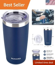 Durable 20 oz Insulated Stainless Steel Travel Mug - Spill Proof & BPA Free