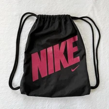Nike Drawstring Black & Pink Cinch Gym Bag Backpack