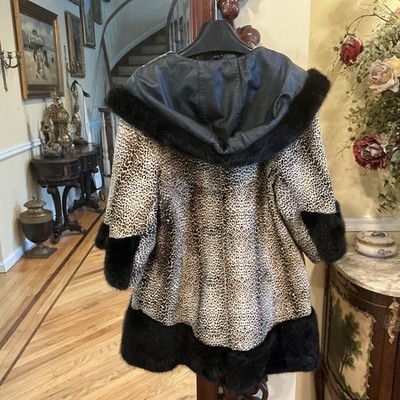 Gorgeous Real Mink  And  Velour Coat Sz S/M