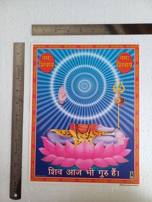 Shiva is Still The Guru -Eternal Lord Shiva on Lotus - Normal Poster 8.5x11 Inch