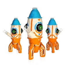 9" 3D Bong Rocket Ship Collection Exotic Water Pipe