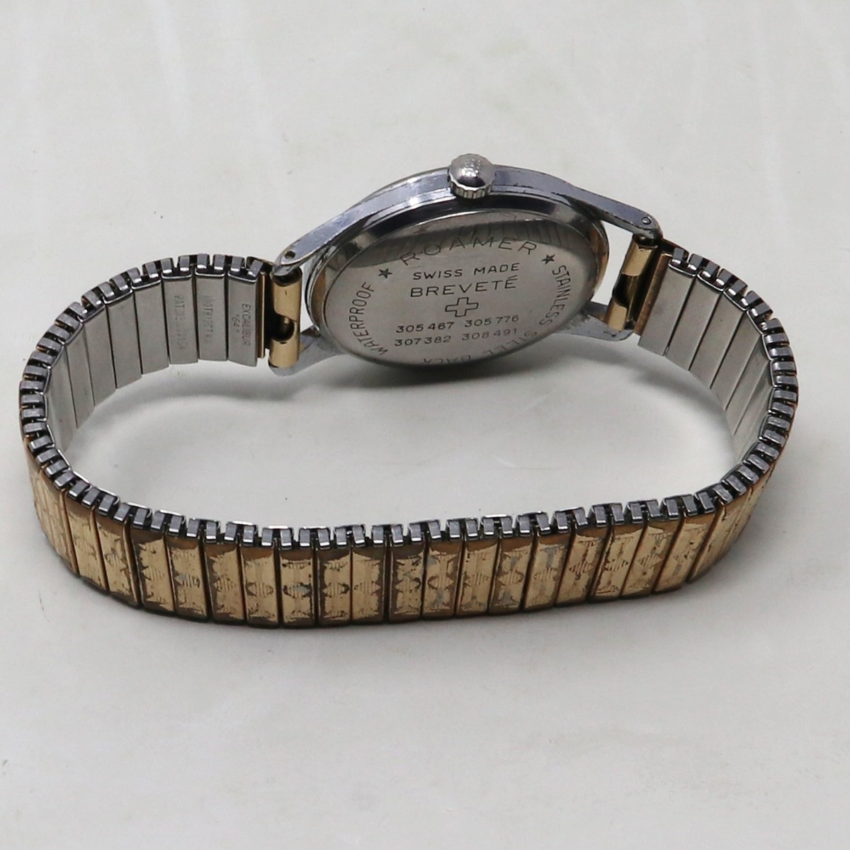 VINTAGE ROAMER WATERPROOF STAINLESS STEEL SWISS BREVETE 17 JEWELS