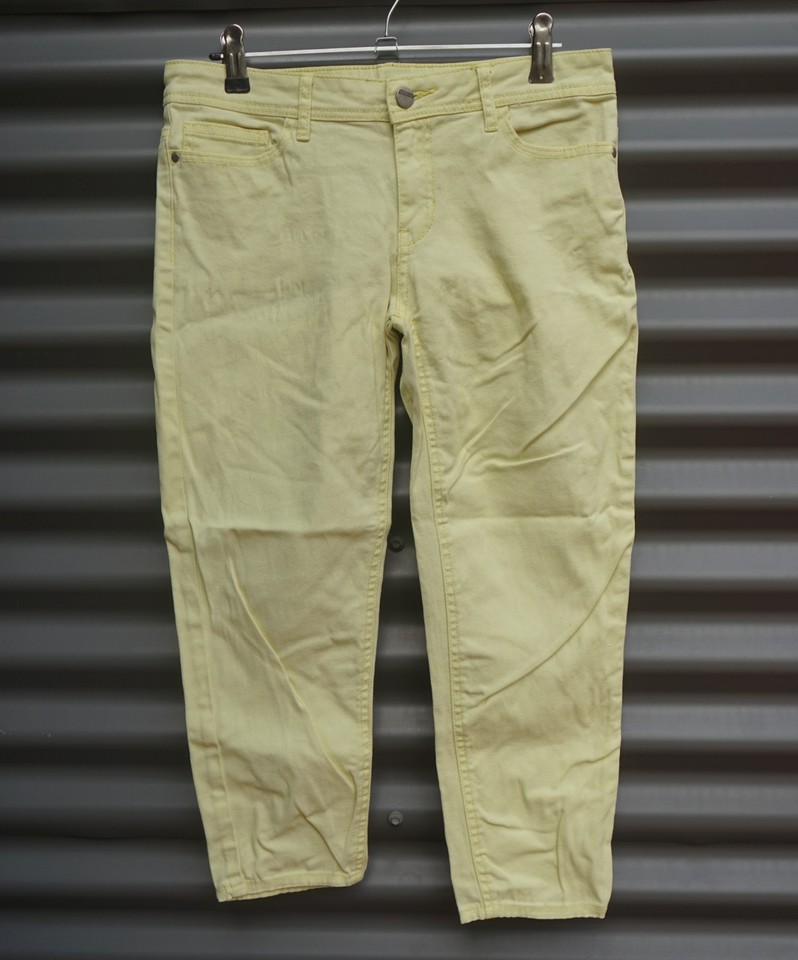 Emerson Women’s Yellow Cropped Jeans Stretch Waist Label Size 8