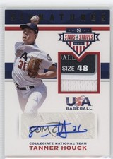 2017 USA Baseball Stars & Stripes Laundry Tag /8 Tanner Houck Patch Auto 0i76