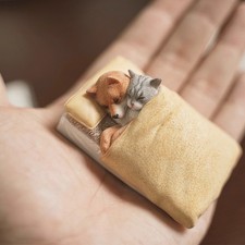 Shiba Inu cane simpatico animale domestico divertente statuina ornamento oggetti da collezione magnete frigo