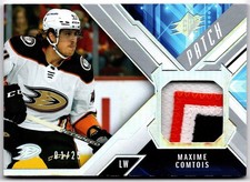 2021-22 Upper Deck SPx Jersey Patch MAXIME COMTOIS #J-MC #1/25 Anaheim Ducks UD