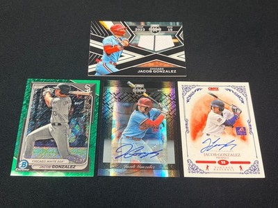 2023 Elite Extra Edition Jacob Gonzalez PRIME NUMBERS B AUTO #/60 +AUTO + RELIC