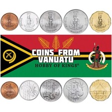 Vanuatu | 5 Coin Set | 5 10 20 50 100 Vatu | 2015 - 2023
