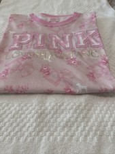 Victoria's Secret PINK x LoveShackFancy Campus Cotton Tee Beaux Icons XS