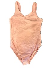 Dance Pre-Owned Leotard Large Child Pink Cotton Tank with Pinch Front and Back