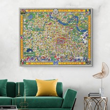 1926 Pictorial Map of Ann Arbor – University of Michigan & City Growth