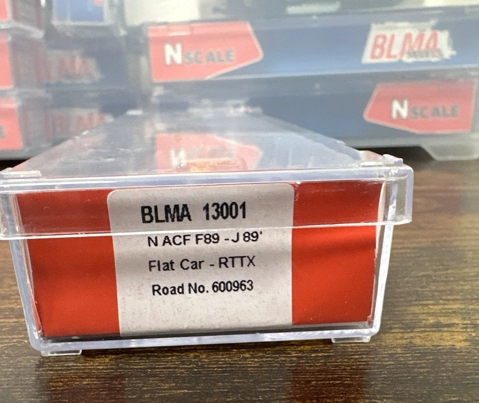 BLMA N Scale #13001 ACF F89-J 89' Flat Car - RTTX #600963 RTR NIB 1:160 - Image 2 of 4