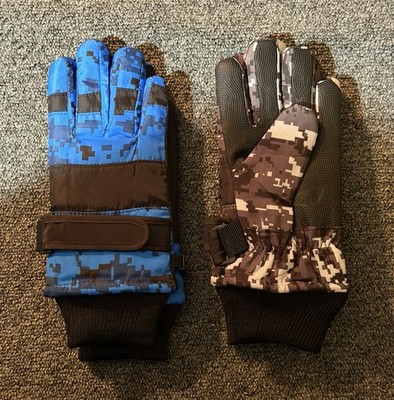 Winter Gloves Boys Blue & Black 2 Pack