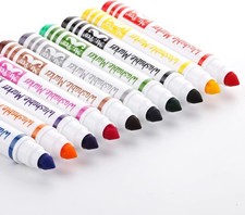 10 Pack Washable Markers Assorted Colors Broad Fine Tip for Kids